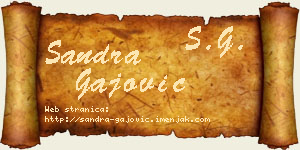 Sandra Gajović vizit kartica